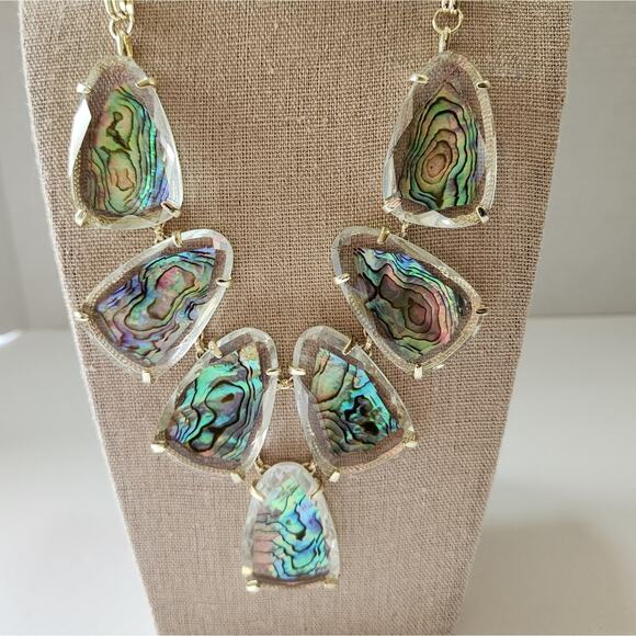 Kendra scott Suspended Abalone and Gold Harlow Necklace - Picture 3 of 10